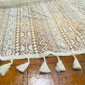 1 Lace Curtain/Window Panel - Ivory